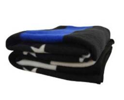 Thin Blue Line American Flag Polar Fleece Blanket - thumbnail 3
