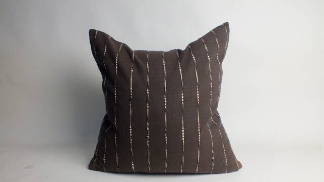 Brown White Stripes Chom Thong Handwoven Cotton Cushions Cover Throw Pillows Decorative Accent - image 1