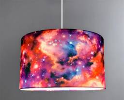 New High Quality Stunning Kid Room Deep Galaxy Space Stars Clouds in Multicoloured Sky Lamp Shade Pendant - thumbnail 1