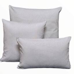 Hamptons Style Cushion Cover, Blue Striped Pillow, Pillow, Cover Only, Indoor Cushion. Cotton Cushion, Chair Cushion - thumbnail 1