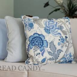 Hamptons Style Cushion Cover, Blue Striped Pillow, Pillow, Cover Only, Indoor Cushion. Cotton Cushion, Chair Cushion - thumbnail 3