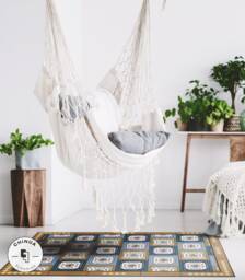 Helena's Summer Vinyl PVC Mat, Plain Mat, Splanish Style, Boho Home Decor, Floor Rug, Tiles #3E - thumbnail 1