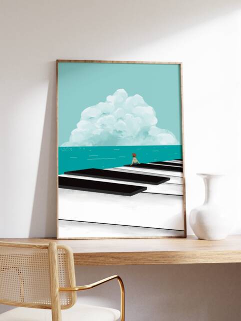 Music Print, Poster, Decor, Gift, Wall Art, Illustration Gift For Lover, Musician, A1/A2/A3/A4 - image 1