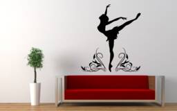 Ballerina Wall Decal Dance Decor 1589 - thumbnail 1