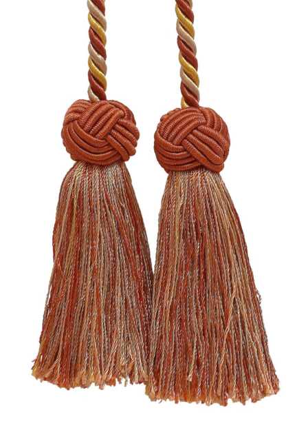 "D??copro Double Tassel Curtain & Drapery Tieback/Holdback, 3 1/2"", 20" - image 1