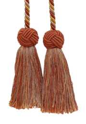 "D??copro Double Tassel Curtain & Drapery Tieback/Holdback, 3 1/2"", 20" - thumbnail 1