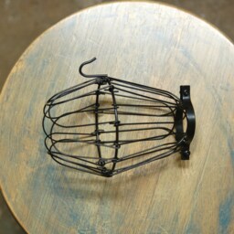 Black Wire Bulb Cage, Clamp On Lamp Guard, For Vintage Trouble Lights - Top Quality Supplies Your Handmade Lighting, Lamps, Pendants - thumbnail 2