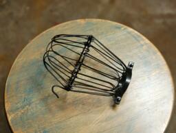 Black Wire Bulb Cage, Clamp On Lamp Guard, For Vintage Trouble Lights - Top Quality Supplies Your Handmade Lighting, Lamps, Pendants