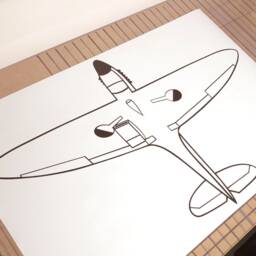 Spitfire Wall Sticker, Spitfire Decal, Art, Airplane Decor, Aeroplane Plane Sticker - thumbnail 2
