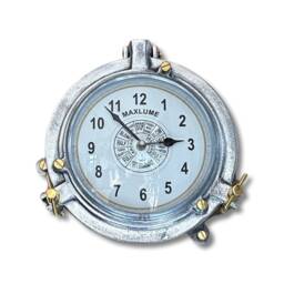 Engine Room Ships Clock Solid Cast Nautical Industrial Us Navy Deck Yacht Master Coastal Marine Life - thumbnail 1