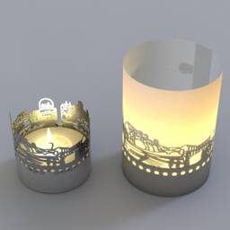 Durham Skyline Shadow Play - City Souvenir, Motif Candle