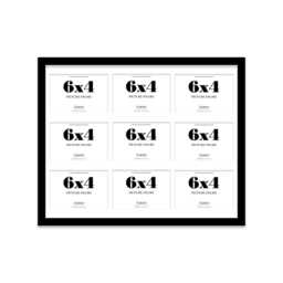 20x16 Inch 7 Opening All Colours Photo Collage Frame, Displays & Holds Seven 6x4 Photos, Multi Aperture Family Picture Frame - thumbnail 3
