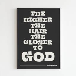 The Higher Hair Closer To God - Quote Lyrics Music A3 A4 A5 Wall Art Poster Print - thumbnail 2