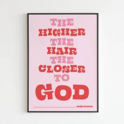 The Higher Hair Closer To God - Quote Lyrics Music A3 A4 A5 Wall Art Poster Print - thumbnail 3