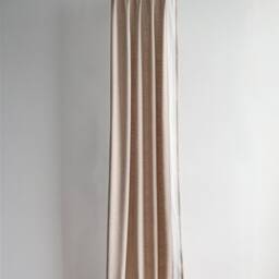 Light Brown Cotton Linen Curtain Panels, White Decorative Edge, Custom , For Living Room - thumbnail 3
