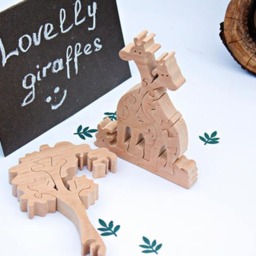 Wooden Animal Puzzle Handmade Wood Toys Kids Puzzle Animals Montessori Toys - thumbnail 4