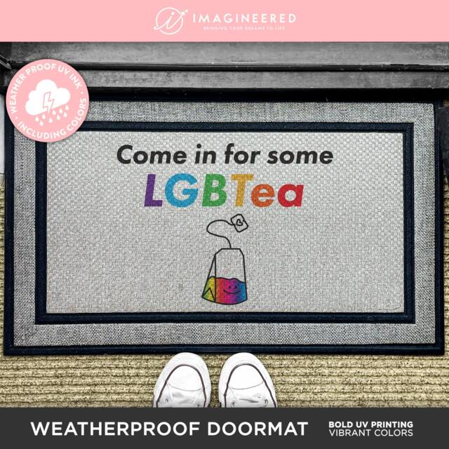 Pride Month Gift - Lgbtea Gifts For Gays Front Doormat Welcome Mat Lgbt Community Gifts Gay Happy - image 1