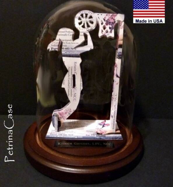 Basketball Player Business Card Sculpture Handmade Sports Gift - image 1