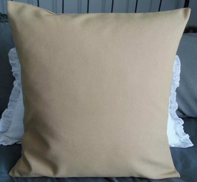 Khaki Beige Solid Pillow Covers.slipcovers.canvas.toss Pillow.throw Pillow.deck Pillow.porch Pillows.home Decor. Neutraldecor Accent.solids - image 1