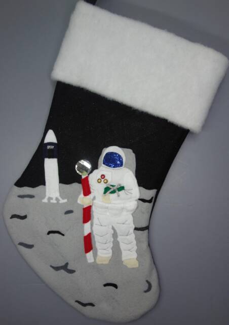 "Astronaut Christmas Stockings Two Options""Moon Walk"" & ""Christmas in Space" - image 1