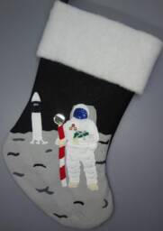 "Astronaut Christmas Stockings Two Options""Moon Walk"" & ""Christmas in Space" - thumbnail 1