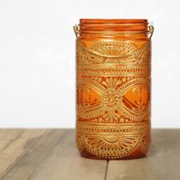 Henna Candle Lantern Bohemian Decor Mason Jar - thumbnail 3