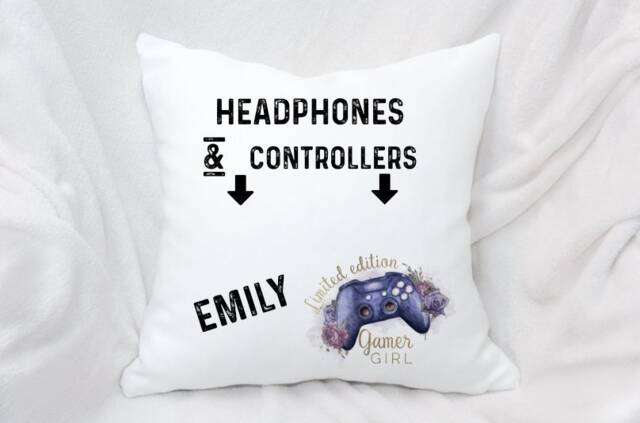 Personalised Pocket Gamers Cushion, Ideal Gift For Gaming Enthusiasts - image 1