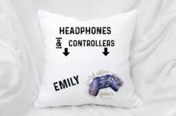 Personalised Pocket Gamers Cushion, Ideal Gift For Gaming Enthusiasts