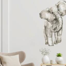 Watercolour Elephant Wall Sticker, Stickers, Nursery Theme, Room Decal - thumbnail 2