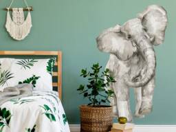 Watercolour Elephant Wall Sticker, Stickers, Nursery Theme, Room Decal - thumbnail 1