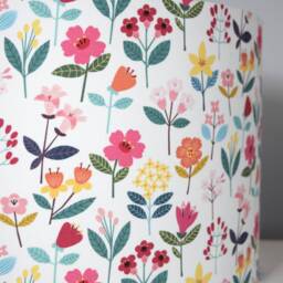 Floral Fabric Lampshade With Gold Or Silver Lining Option, 30cm 35cm ??, Ceiling Lamp Base, Handmade By Vivid Shades - thumbnail 3