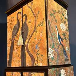 Regency Chinoiserie Peacock Drinks Cabinet Vintage Style Made To Order - thumbnail 3