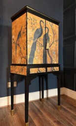 Regency Chinoiserie Peacock Drinks Cocktail Cabinet - Vintage Home Bar, Made To Order