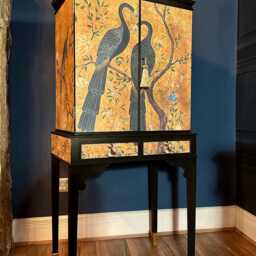 Regency Chinoiserie Peacock Drinks Cabinet Vintage Style Made To Order - thumbnail 2