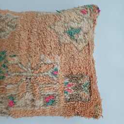 Moroccan Wool Cushion Cover, Handmade Berber Pillow, Multicoloured Vintage Rug Cushion, Tribal Throw 20''x20''/52x52 cm - thumbnail 2