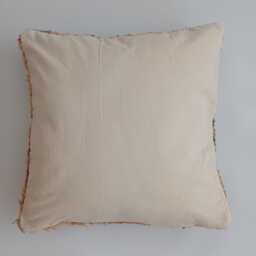Moroccan Wool Cushion Cover, Handmade Berber Pillow, Multicoloured Vintage Rug Cushion, Tribal Throw 20''x20''/52x52 cm - thumbnail 4
