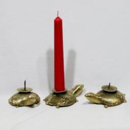 Tortoise , Turtle Brass Metal Dhokra Candle Holder
