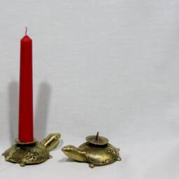 Tortoise , Turtle Brass Metal Dhokra Candle Holder - thumbnail 4