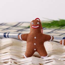 Personalised Gingerbread Man. Set Of 3 .christmas Decoration. Christmas Tree - thumbnail 4
