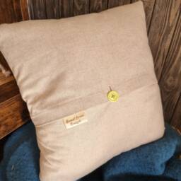 Welsh Lady Cushion 35cm - Handmade Personalised Pillow Birthday, New Home Decor, Soft Furnishing Gift From Wales Neutral Fabric - thumbnail 4