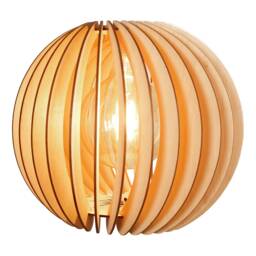 Handmade Wooden Pendant Light, Birch Plywood Chandelier - thumbnail 3