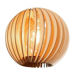 Handmade Wooden Pendant Light, Birch Plywood Chandelier - thumbnail 2