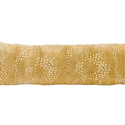 Extra Long Bolster Pillow Cover, African Mudcloth Long Lumbar Pillow, Mustard Yellow Cover - thumbnail 4