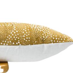 Extra Long Bolster Pillow Cover, African Mudcloth Long Lumbar Pillow, Mustard Yellow Cover - thumbnail 3