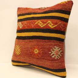 Kilim Pillow, Sofa Pillow Boho Pillow, Handwoven Pillow, 18x18 - 45x45 cm Minimalist Decorative Pillow, Cushion Cover Throw Pillow 4Kbf-463 - thumbnail 3