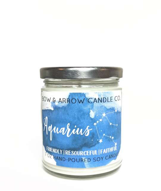 Soy Candle Zodiac Collection - Astrology Candles Constellation Aquarius Celestial Gift Idea Signs - image 1