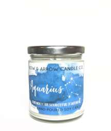 Soy Candle Zodiac Collection - Astrology Candles Constellation Aquarius Celestial Gift Idea Signs