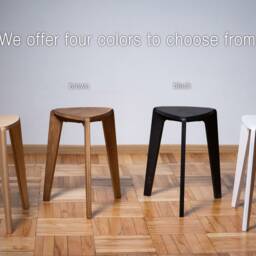 Stool, Bathroom Three Leg Stools in White, Brown , Wooden For Adults & Kids, Plywood Furniture, Good Airbnb, Step Stool, Stand - thumbnail 4