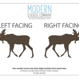 Woodland Moose Wall Decal Custom Vinyl For Nursery Children's Room Cabin Forest Themed Animal Design Personalized Child 085 - thumbnail 3