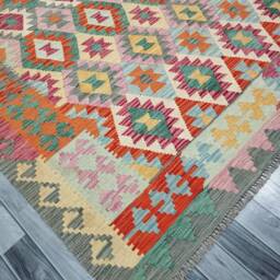 Kilim Rug Multicolour, Handmade Artisan Afghan Turkish Navajo Natural Wool 290x206 cm - thumbnail 3